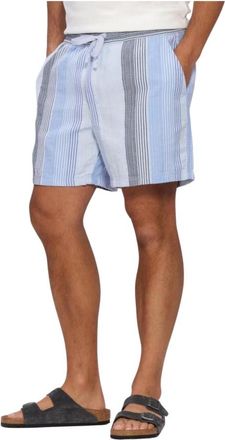 Tommy Jeans Korte Broeken, Heren, Veelkleurig, M, TJM Textured Stripe Short Ext