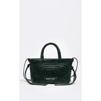 Bimba & Lola Leather Handbag in Dark Green at Nordstrom