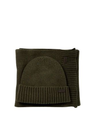 Barbour Carlton Fleck Cap And Scarf Set