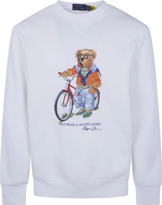 Polo Ralph Lauren Rondhals Klassiek Summer Bear Sweatshirt - Heren - Sweatshirts - Wit - M - Katoen - Hoodies & sweatvesten
