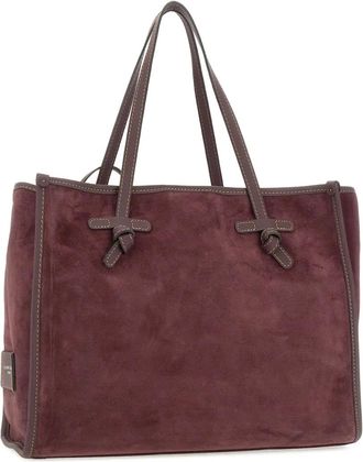 Gianni Chiarini large Marcella suede tote Bag - Red