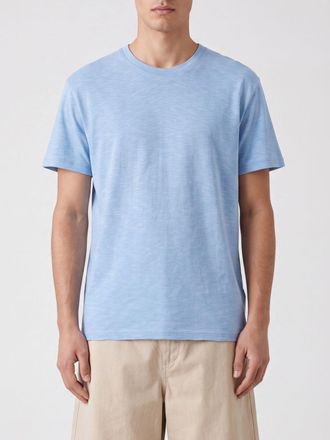 Closed Crew Neck Cotton T-Shirt with a Straight Hem and Regular Shoulders
