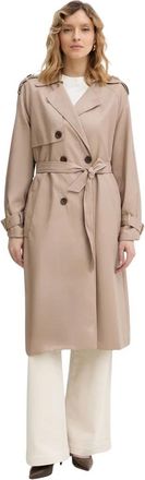 Guess Bianka Trench - Dames - Trenchcoats - Beige - XS - Leer - Jassen