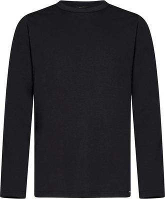 Tom Ford Tops, Heren, Zwart, M, Katoen, Stretch T-shirt van katoenmix