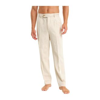 Peninsula Heren, Broeken, Beige, Maat: 2XL Linnen