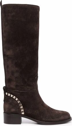 Ferragamo Womens Tawnie Below-The-Knee Boots In Brown