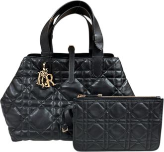 Dior Black Leather Tote Bag (Pre-Owned)