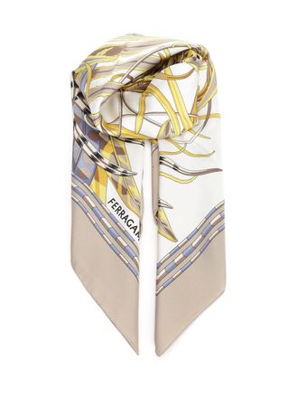 Ferragamo Rooster Scarves And Foulards Beige-Donna