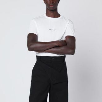 Maison Margiela White T-shirt with distorted logo
