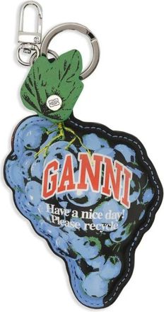 Ganni Portachiavi in Pelle con Motivo ad Uva - - Accessories - Donna - Multicolore - ONE SIZE