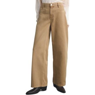 Mango Welt Pocket Balloon Jeans in Caramel at Nordstrom, Size 8