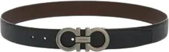 Ferragamo Omkeerbare Gancini Riem Zwart/Bruin Itali&euml; - Heren - Riemen - Zwart - 115 CM - Leer - Accessoires
