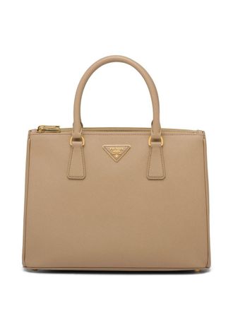Prada large Galleria leather tote bag - Neutrals