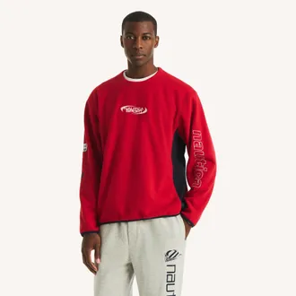 Nautica Mens Nautex Embroidered Fleece Crewneck