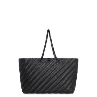 Balenciaga Carry All Crush Leather Tote Bag