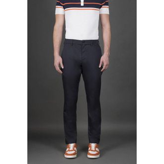 Moorer MenS Dark Blue Tailored Trousers, Size 48