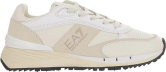 Emporio Armani Zapatillas de piel con logotipo - Shoes - Hombre - Beige - 41 1/2 EU
