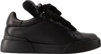 Dolce & Gabbana Leather sneakers - Heren - Sneakers - Zwart - 40 EU - Leer - Schoenen