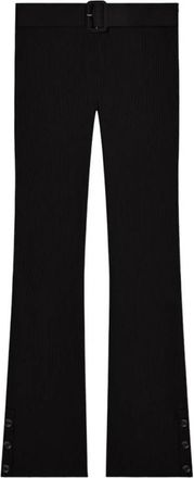 Courr&egrave;ges Capri Rib Knit Pants - Dames - Wijde Broeken - Zwart - S - Polyester - Broeken