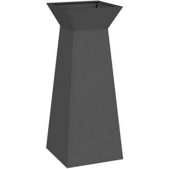 vidaXL Pillar Planter Black 40 x 40 x 100 cm Steel Vidaxl