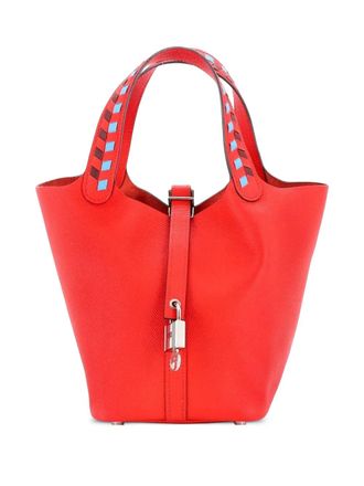 Herm&egrave;s Picotin Lock Bag Tressage Epsom PM bucket bag - Blauw
