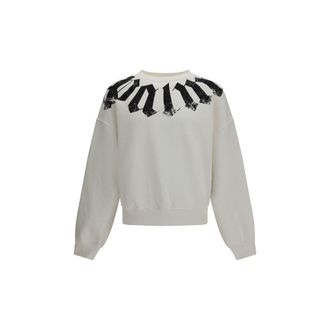Palm Angels Witte Katoenen Sweatshirt