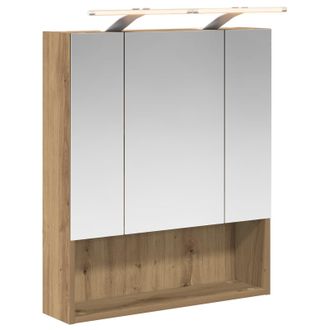 vidaXL Armario Con Espejo De Ba&ntilde;o Roble Artisan 60 X 14.5 X 70 Cm Vidaxl