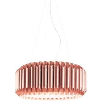 Linea Zero Lampadario Moderno 5 Luci Louise In Polilux Rame Made In Italy