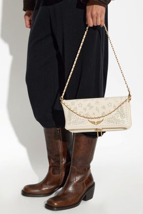 Zadig&Voltaire Leather Shoulder Bag Rock, Womens, Cream
