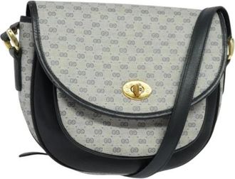 Gucci Pre-owned Cross Body Bags, female, Blue, Size: ONE SIZE Pre-owned Vintage Micro Small GG Shoulder Bag