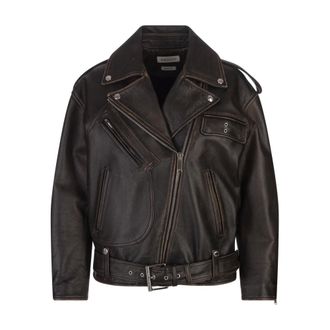 Alexander McQueen Dames, Jassen, Bruin, Maat: XS Leer