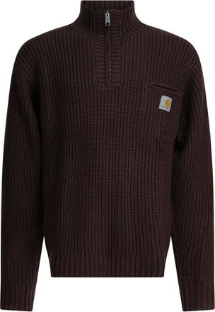 Carhartt Work in Progress Maglione Detroit con zip - Marrone