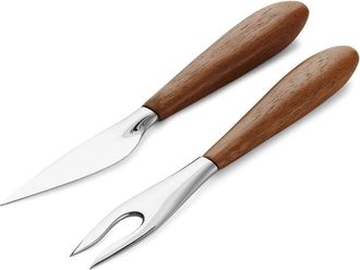 Nambé Curvo Cheese Set Knife & Fork