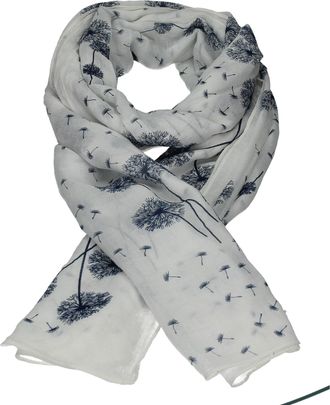 Swankyswans Dandelion Celebrity Designer Scarf Womens Scarf Shawl Wrap Ladies Long Scarf (White)