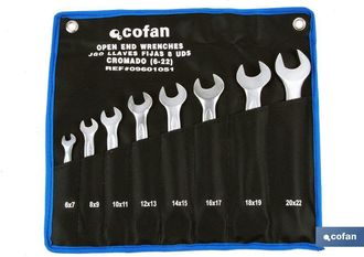 cofan Set 12 Pcs Llaves Fijas 6-7 A 30-32, Llaves Fijas De Doble Boca Pulidas. Pr&aacute;cticas Llaves Combinadas Con Mango Seguro Y Estable. El Material En Que Es