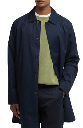 Barbour Rokig Waterproof Car Coat in Navy/Highland Lake at Nordstrom, Size Xx-Large