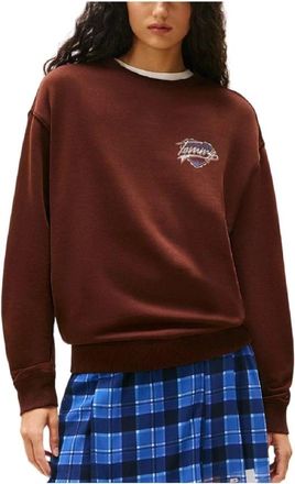 Tommy Hilfiger TJW RLX Sweatshirt - Dames - Sweatshirts - Bruin - M - Katoen - Hoodies & sweatvesten