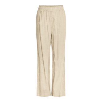Y.A.S Y.a.s, Dames, Broeken, Beige, Maat: L Linnen