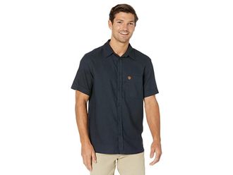 Fj&auml;llr&auml;ven Ovik Travel Shirt Short Sleeve Mens Clothing Dark Navy : 2XL, Hemp/Polyester
