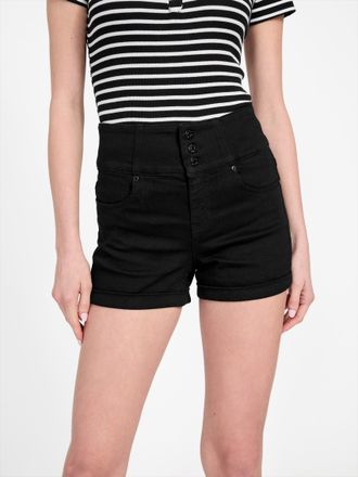 Guess Eco Milan High-Rise Denim Corset Shorts