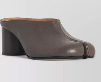 Maison Margiela tabi decollete leather mules block heel