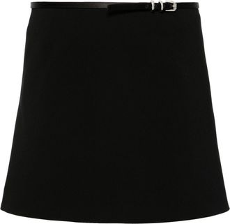 Givenchy belted wrap miniskirt - women - Viscose/Acetate/Acetate/Silk - 36 - Black
