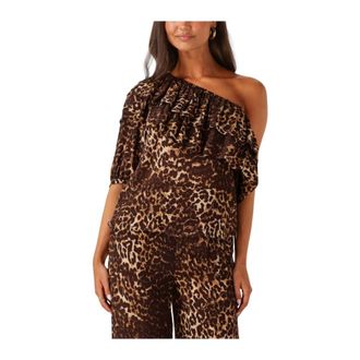 Harper & Yve Overhemden, Dames, Bruin, XS, Denim, Bruine Rosie-ss Top voor Vrouwen