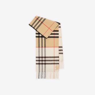 Burberry Contrast Check Cashmere Scarf