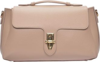 Roberta M Beige Rundleer Tas