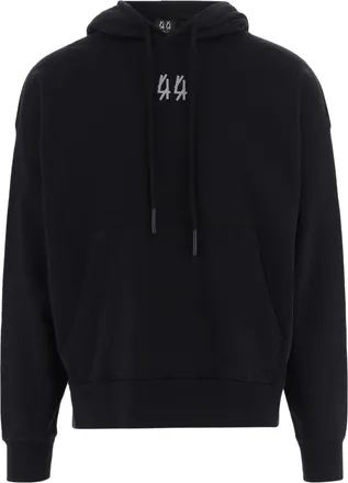 44 Label Group Black Graphic Logo Print Cotton Hoodie