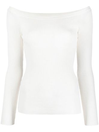 P.A.R.O.S.H. Off-shoulder top - Wit