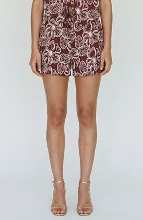 Vero Moda Millia Embroidered Shorts in Andorra Detailoatmeal Embroide at Nordstrom, Size X-Small