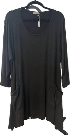 Made in Italy Womens Sweater Dress In Black