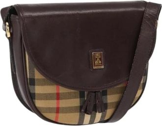 Burberry Pre-owned Cross Body Bags, female, Multicolor, Size: ONE SIZE Pre-owned Canvas Shoulder Bag